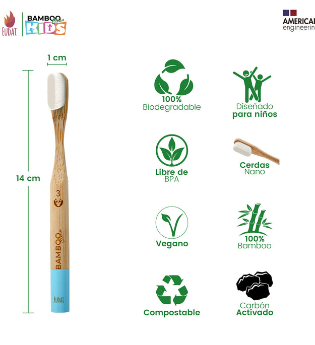 Bamboo Clean Kids Nano. Kit 3 Cepillos