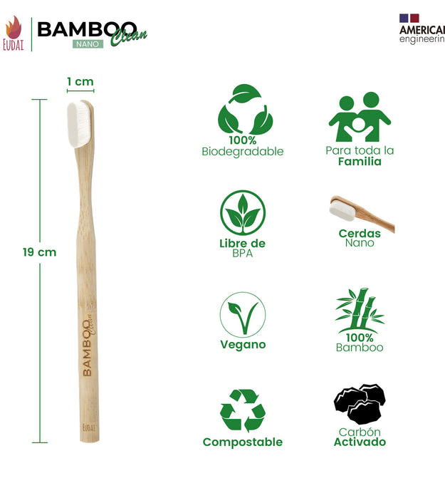 Bamboo Clean Nano. Kit 4 Cepillos