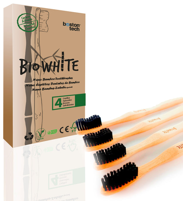 Biowhite. Kit 4 Cepillos de Bambú