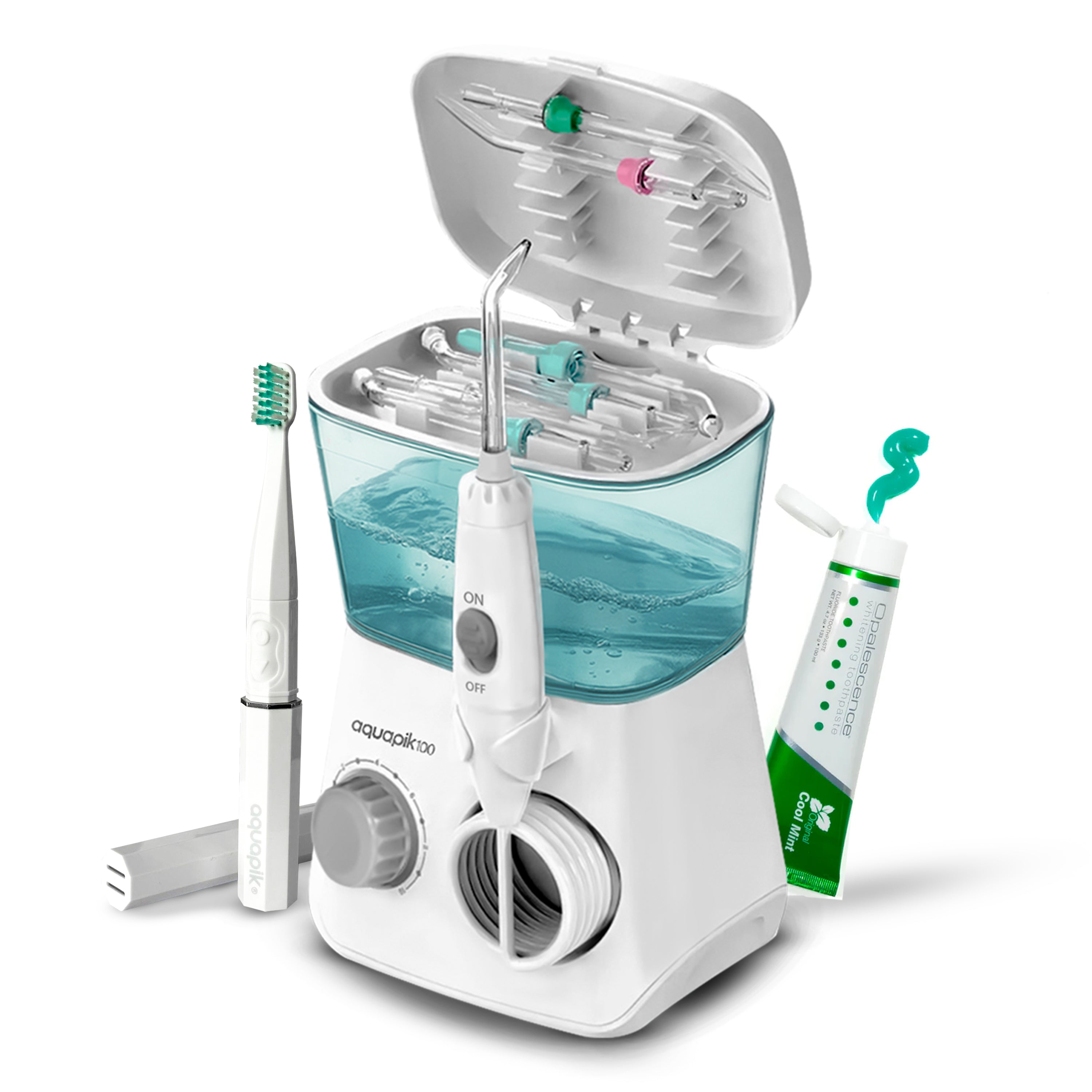 SmartPack: Aquapik 100 + Cepillo Sonic + Pasta Opalescence