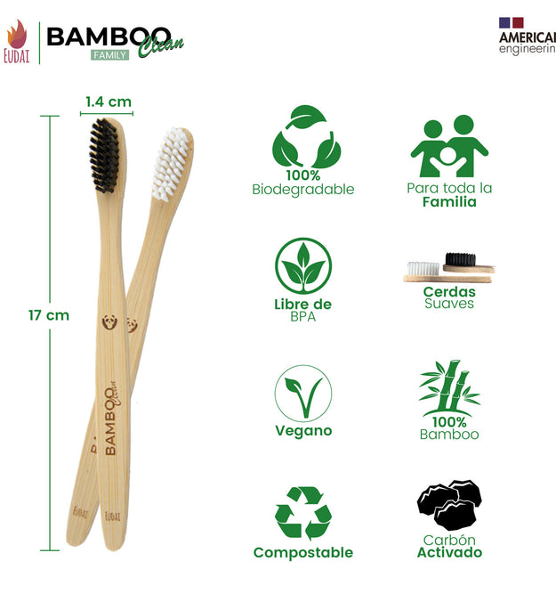 Cepillos de Bamboo - 12 Unid.