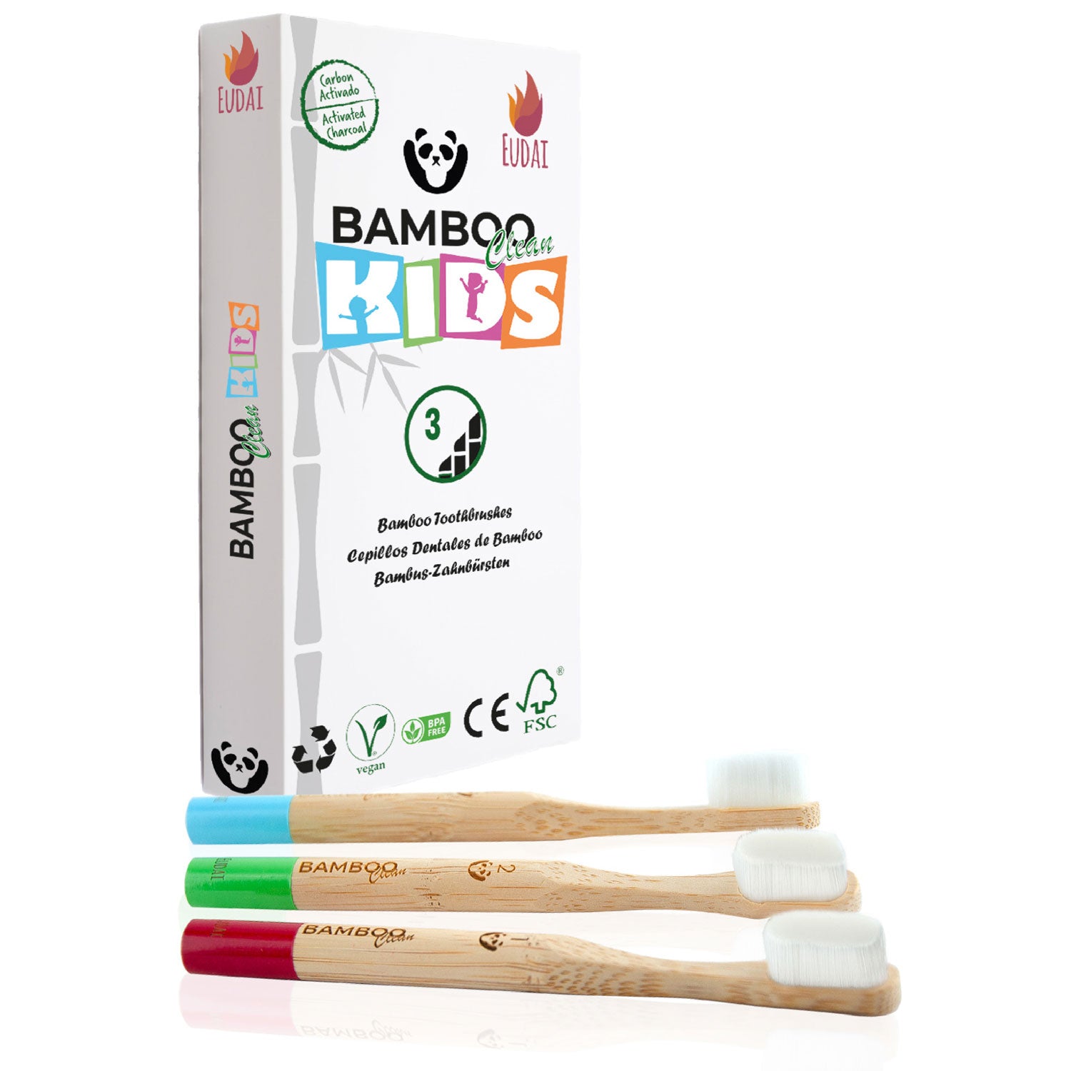 3 Cepillos de Bambú Nano
