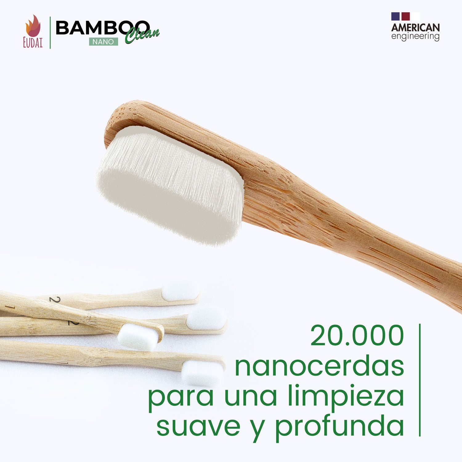 4 Cepillos de Bambú Nano