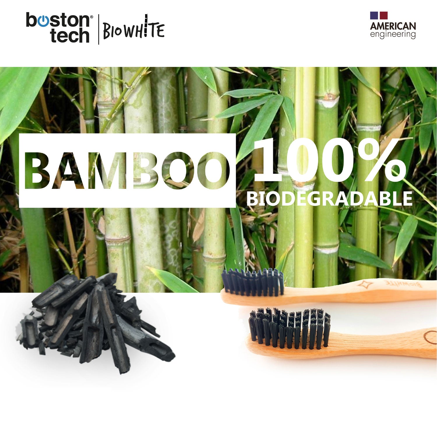 8 Cepillos de Bambú