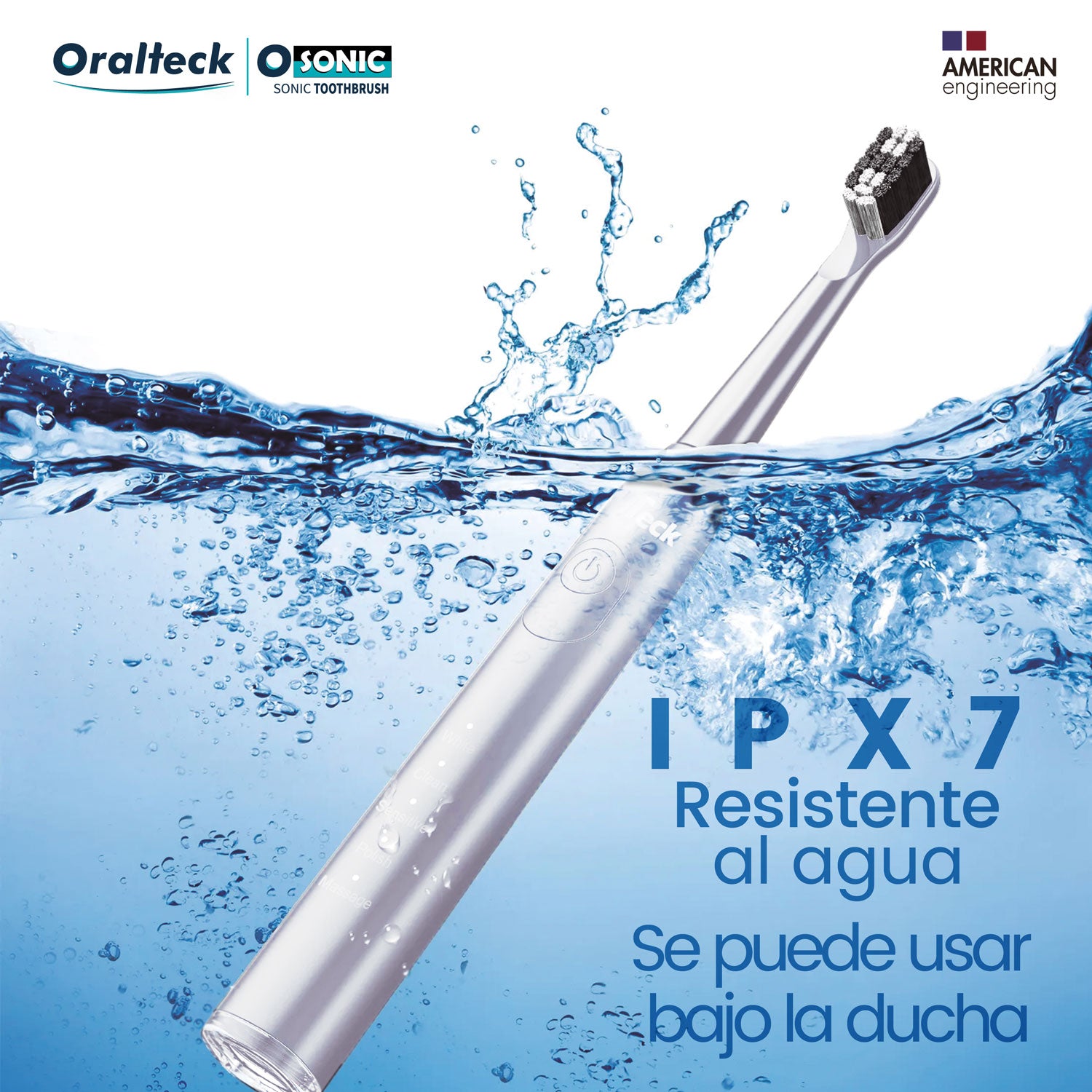 OSONIC Cepillo de Dientes Eléctrico Sónico. (Blanco)