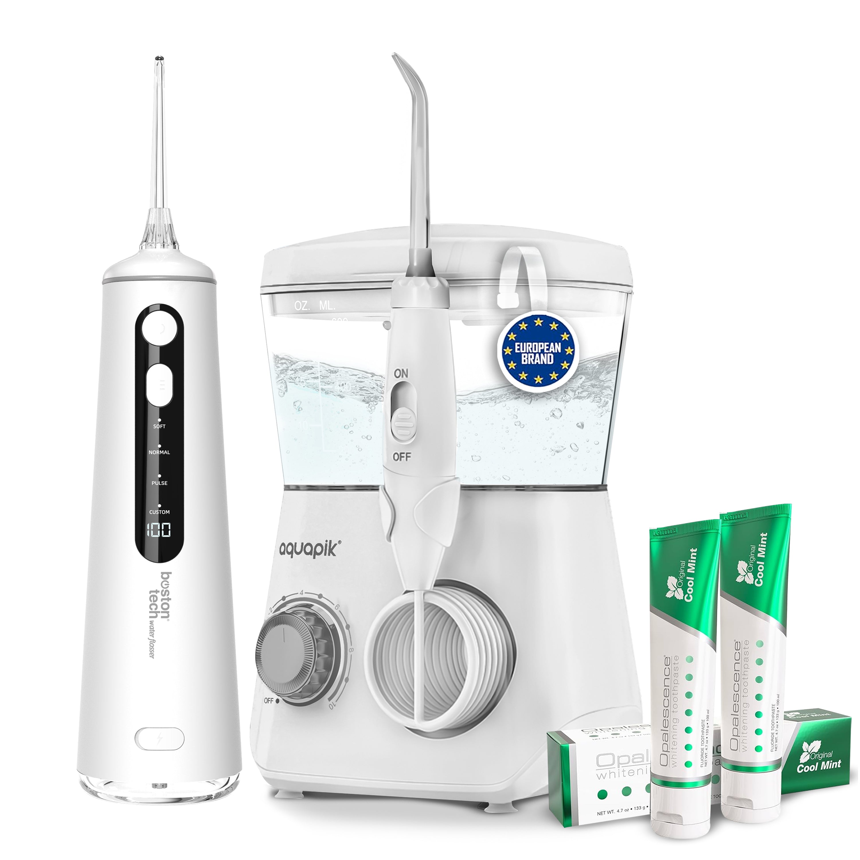 Aquapik®  Advanced + UltraCare Travel + Pasta Opalescence